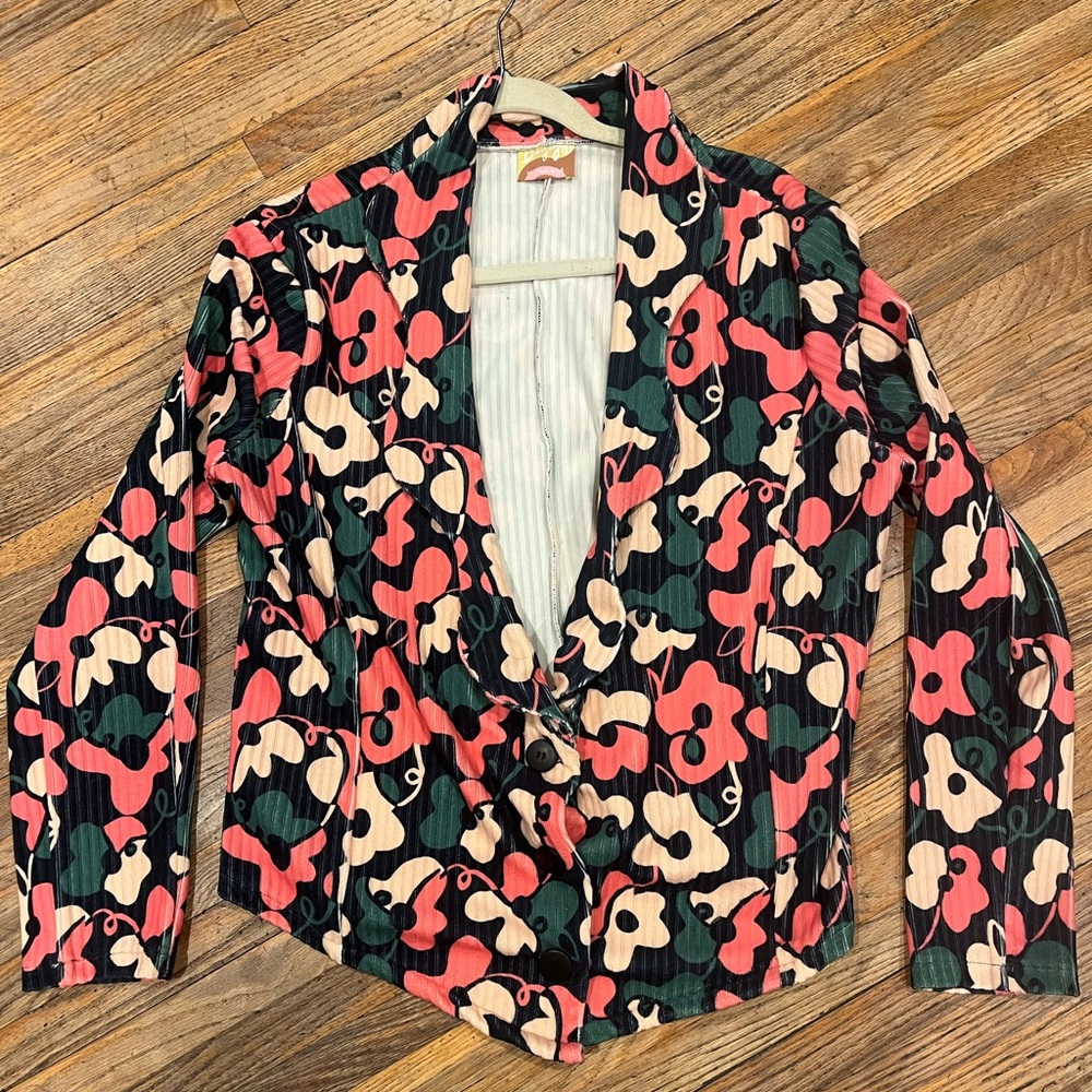 Dazey La super bloom velvet blazer
